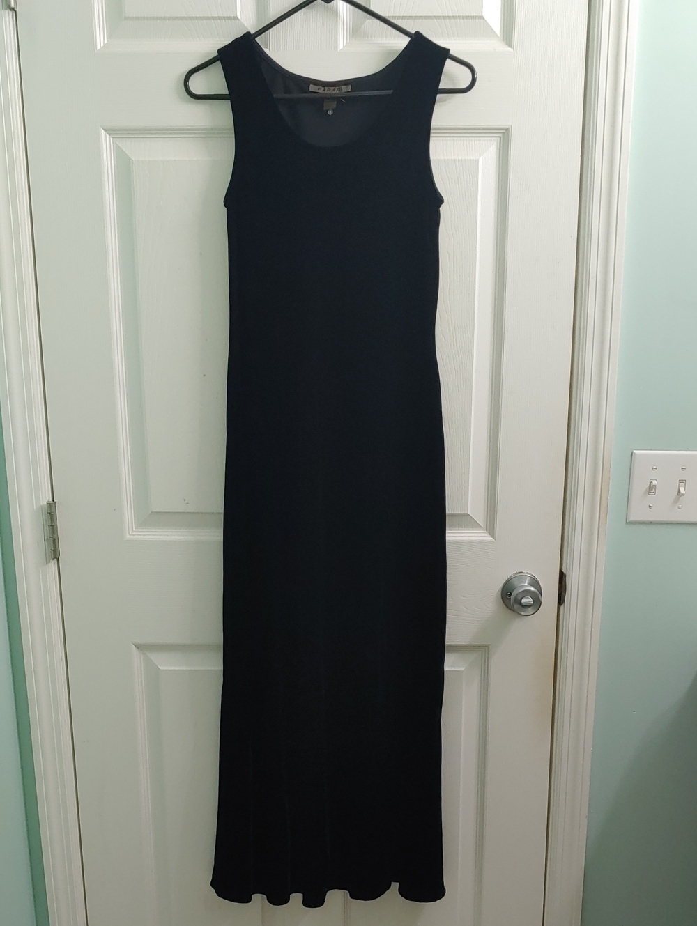 Harari Dress Women's S Sleeveless Vintage Black Maxi Silk Blend